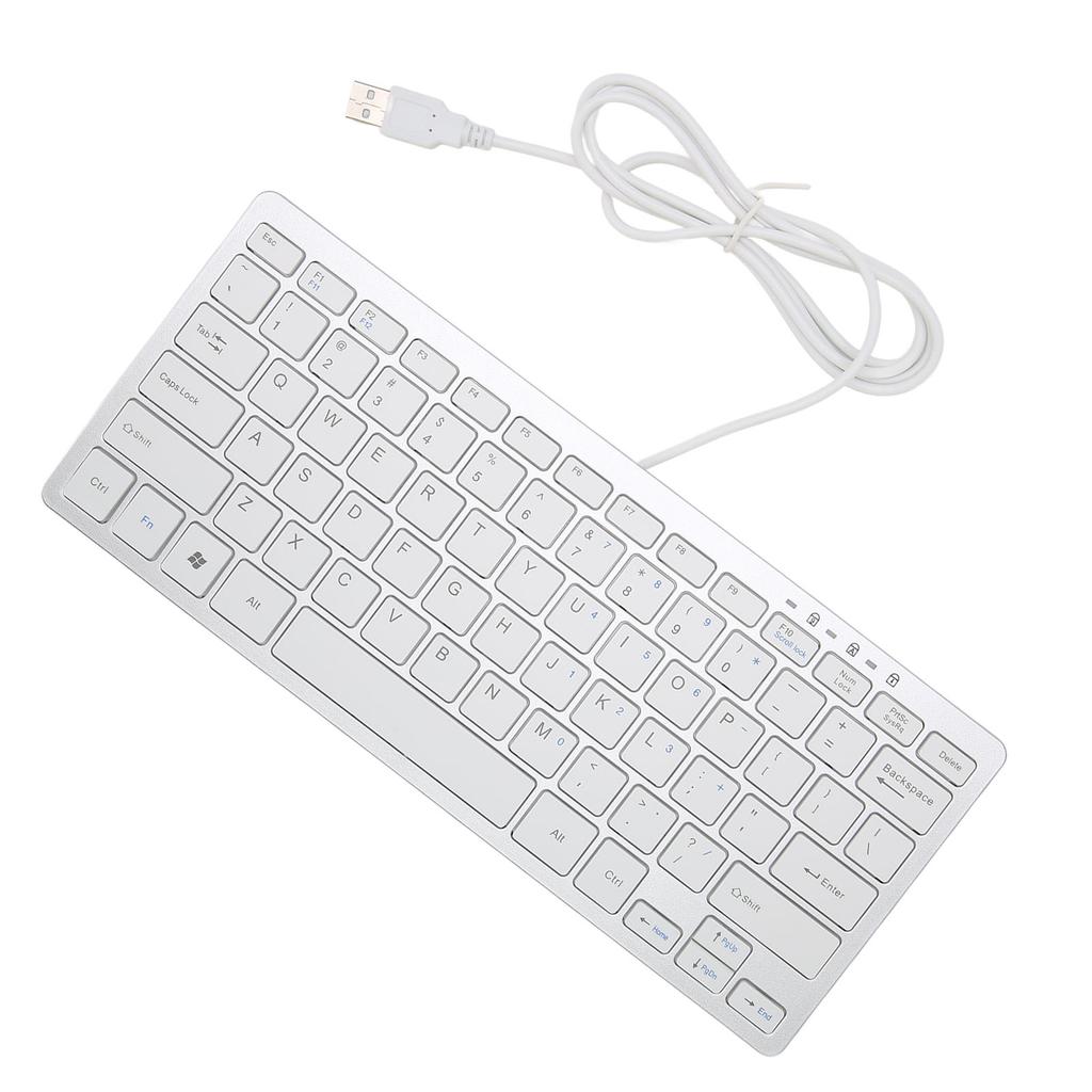 USB Wired Keyboard 78 Scissor Keys 13 Shortcut LED Indicator Keyboard for MacBook Pro Air Mini for Windows PC Desktop