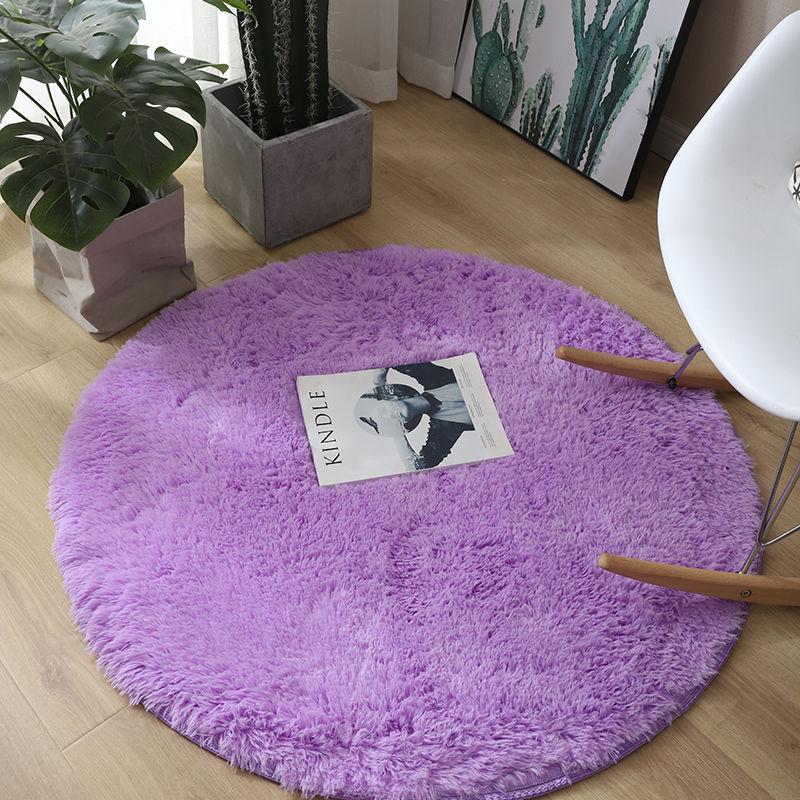 Thicken Round Carpet Living Room Bedroom Cute Room Bedside Carpet Fitness Yoga Carpet Hanging Basket Computer Chair Mat
