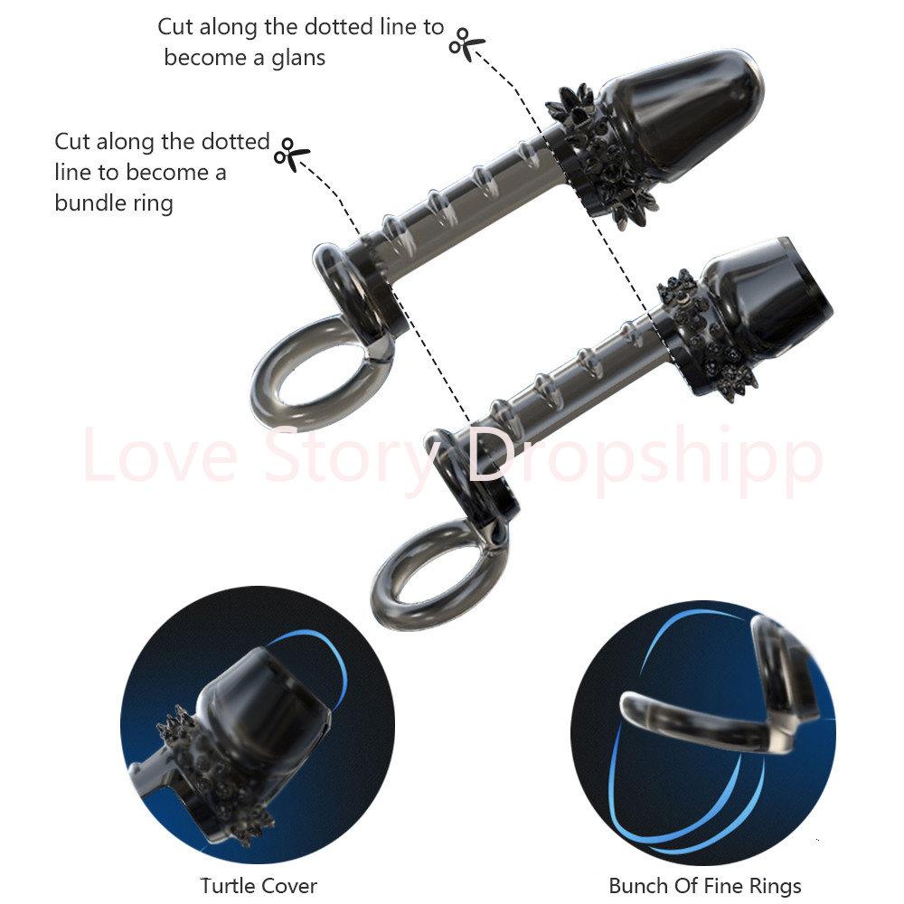 Penis Rings Sleeve Dick Enlargement Cock Ring Reusable Silicone Delay Erection Sex Yoys Adult Supplies Ring Cock Sex Toy For