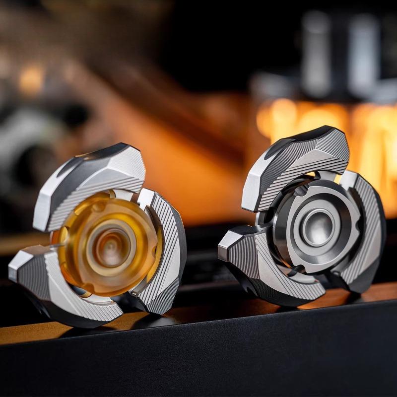 Car Beautiful Stickers Men's Titanium Djg Hand Fidget Spinner Roller Metal Fingertip Spinning Top Tip Edc Relieve Stress Easing Toy Adults Anti Anxiety