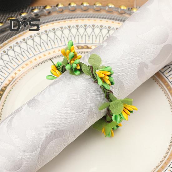 Easter Bunny Napkin Ring Spring Themed Napkin Holder Rabbit Ear Napkin Buckle Table Decorations for Dinner Party Banquet Events
