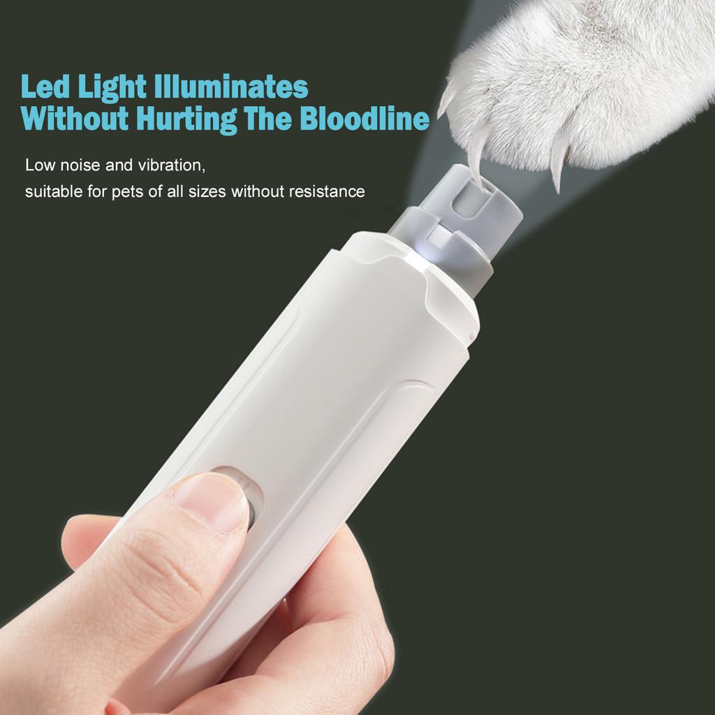 Pet Nail Grinder Suitable for Cats and Dogs Large and Small Dogs Quiet and Low Vibration USB Chargin