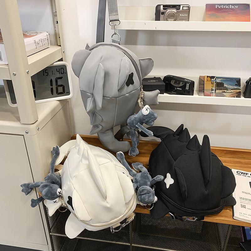 Dinosaur Shark Cartoon Backpack For School Boys Girls With Lightweight Nylon Design