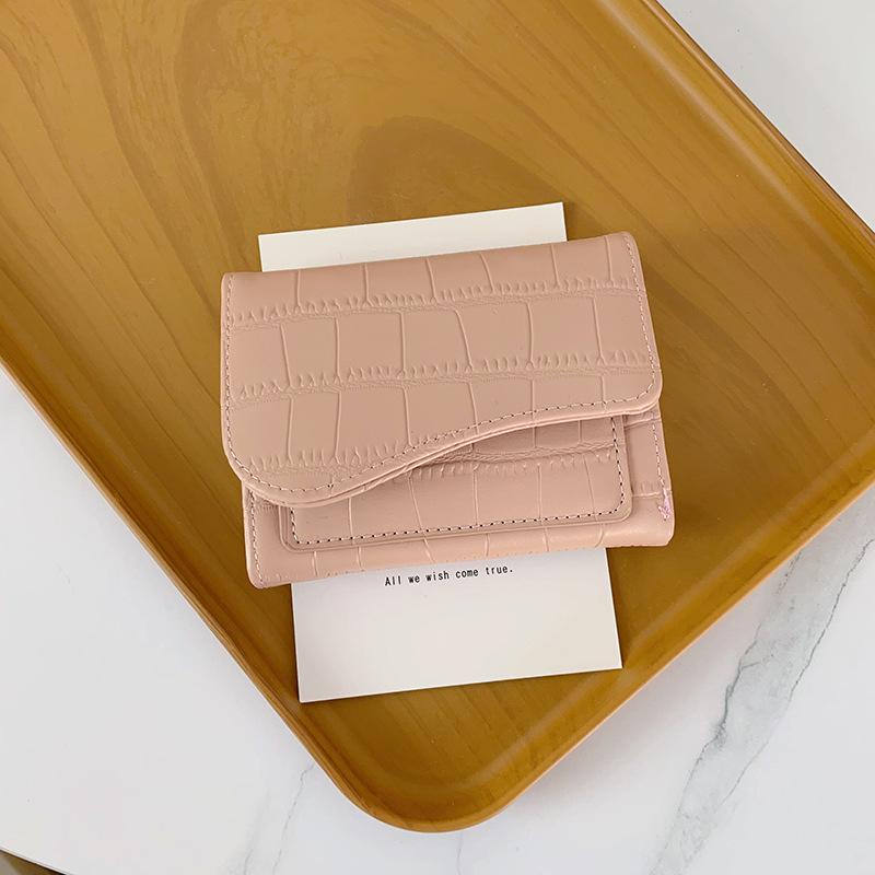 ins women's wallet, short fashion multi-color multi-card card bag zipper change bag multi-function