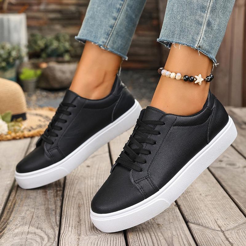 

Board shoes spring new couple models breathable platform casual sports shoes large size single shoes 43 чорний