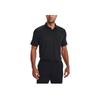 Under Armour Solid Color Casual Short Sleeve Polo Men Tops Black 1377294-001