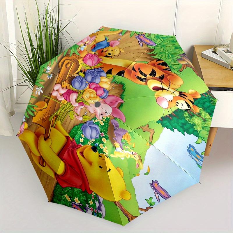 

1pc Winnie the Pooh,Tigger Automatic Folding Umbrella: Compact 8 Bone Design Cartoon Outdoor Travel Companion, Business Umbrella, Christmas