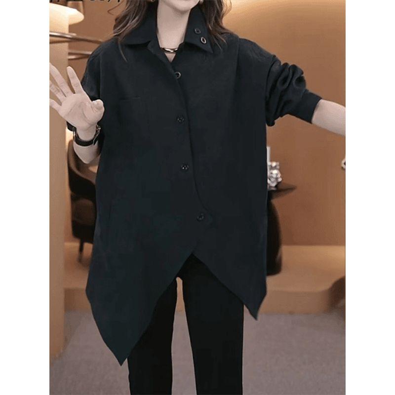 Chic Irregular Shirt for Women, Perfect for Casual & Fashionable Look In Autumnal Season