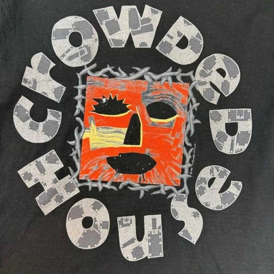 Woodface album Crowded House Band Shirt Short Sleeve Black Unisex S-5XL E1685 S