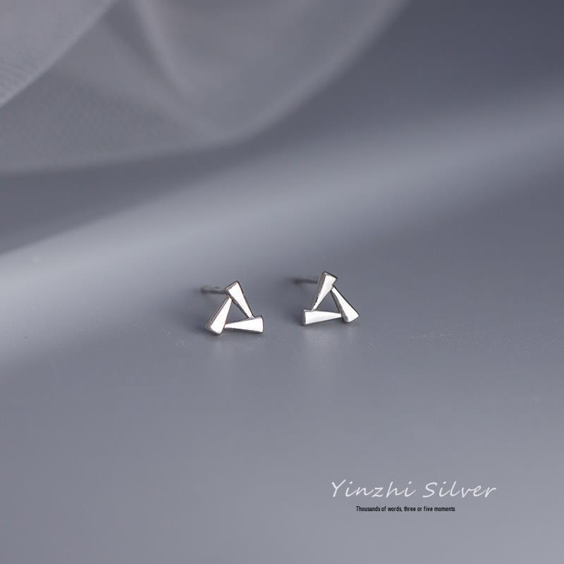 Korean Style Geometric Hollow Square Stud Earrings for Women - Trendy Hip Hop Jewelry