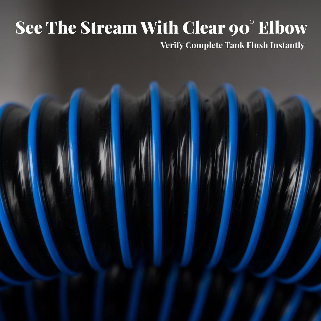 RV Sewer Hose Kit Flexible with Adapter Low-Profile for Motorhomes