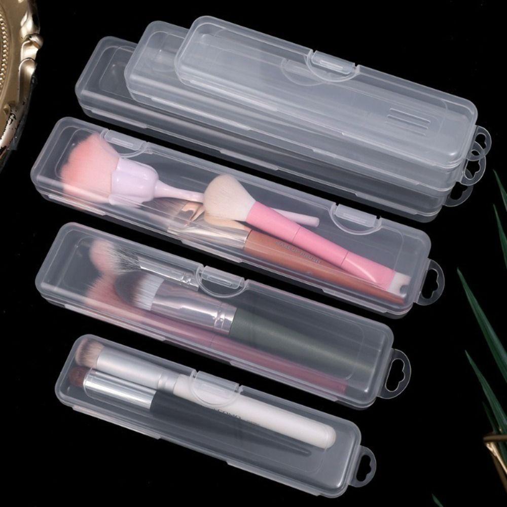 1Pcs with Cover Plastic Box Organizer Eyebrow Pencil Tableware Chopsticks Beauty Tools