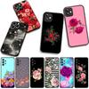 Cover for Apple iPhone 17 16 11 Pro XS Max XR 6 7 8 Plus 16E SE 2020 Air 5 SE2 Phone Case Lucky Grass Peony Rose Flower