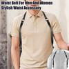 Belt Punk Style Faux Leather Harness with Buckled Straps for Men Women Adjustable Clothing Accessory for A Bold Look Waist Belt