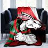 Coperta con Design del Logo dei Rabbit NRL Adatta per Divani, Letti, Uffici e Campeggio - Regalo Perfetto per Halloween Natale