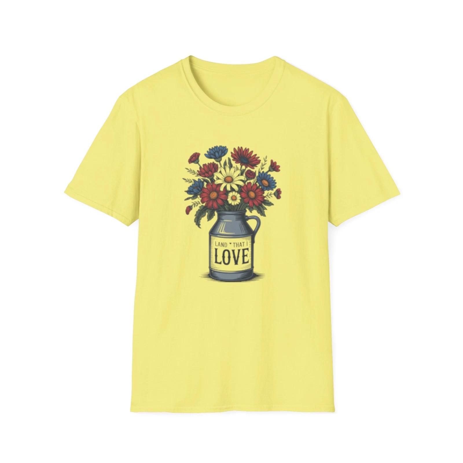 -Vase of Wildflowers T-Shirt | Floral Bouquet Tee L