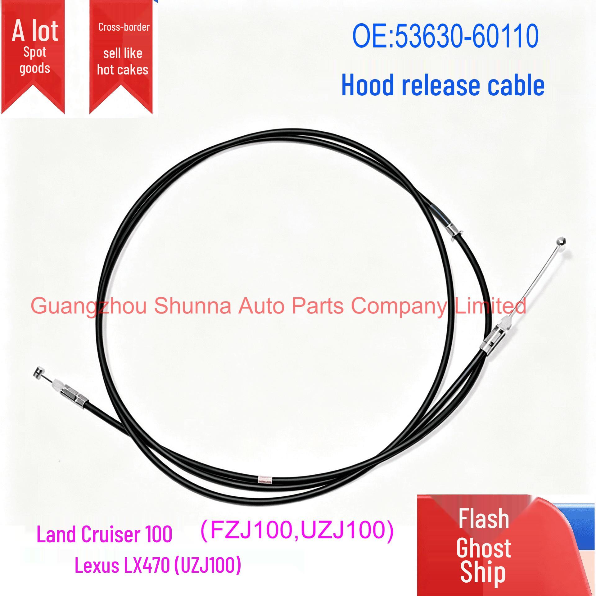 Toyota Land Cruiser and Lexus Hood Release Cable 53630-60110 GZSN