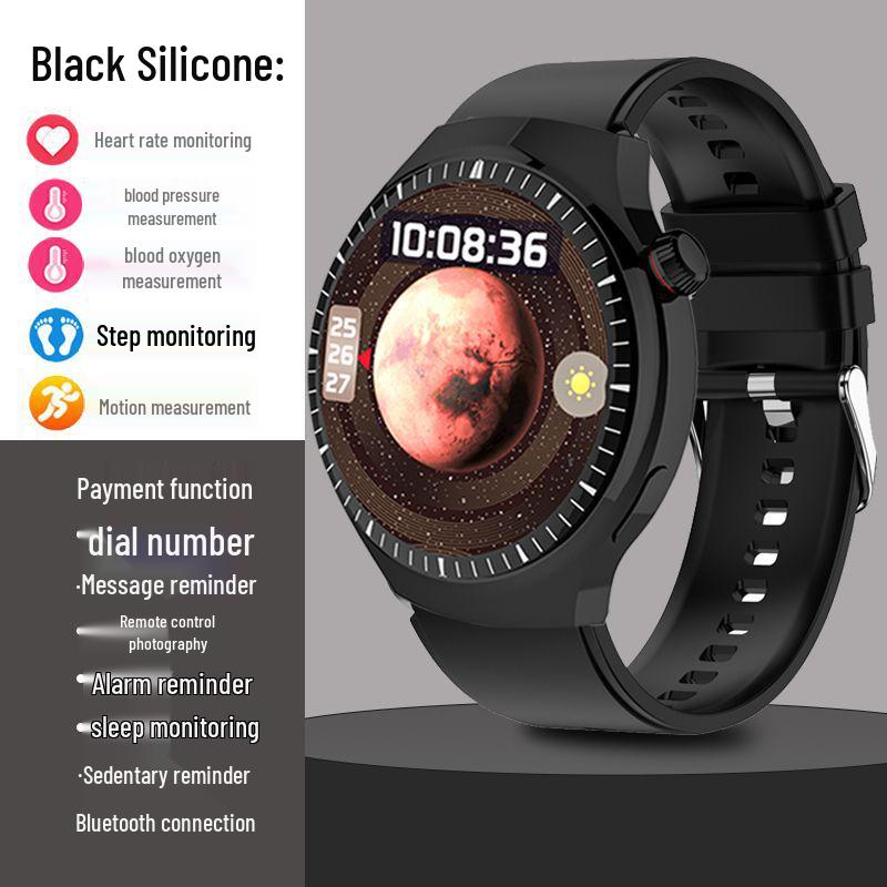 

Умные многофункциональные часы 2024 года с Bluetooth, NFC и спортивным силиконовым ремешком для здоровья