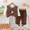 Kids Casual Long-Sleeve Set, Comfortable Daily Wear Outfits