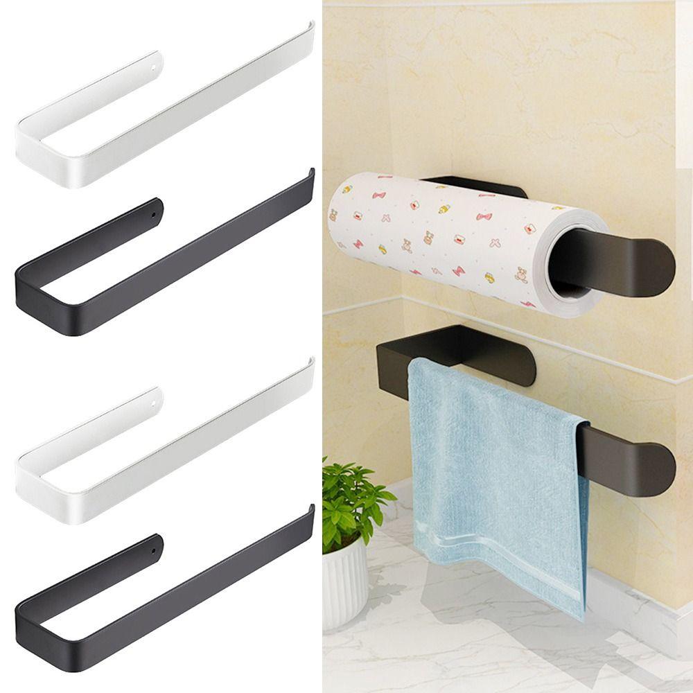 

Small Footprint Flexible Use Kitchen Tissue Holder Freshness Film Holder No Punching Wall Panging