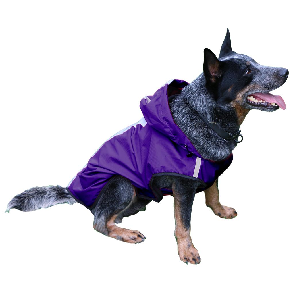 

WUUISDNX Dog Jacket With Reflective Stripes High Visibility Stripes For Safety Dog Stylish And Dry Polyester, Purple, M s