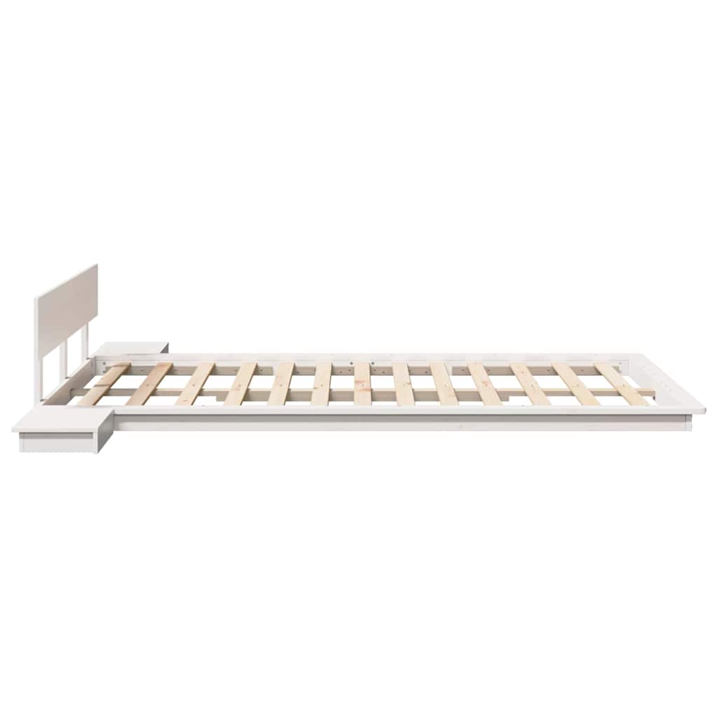 Bed Frame in White 120 x 190 cm Wood