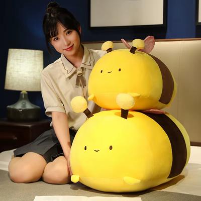 Smile Face Honey Bee Plush Toy Lovely Hornet Bee Stuffed Soft Dolls Gift for Girl Boy Room Decor