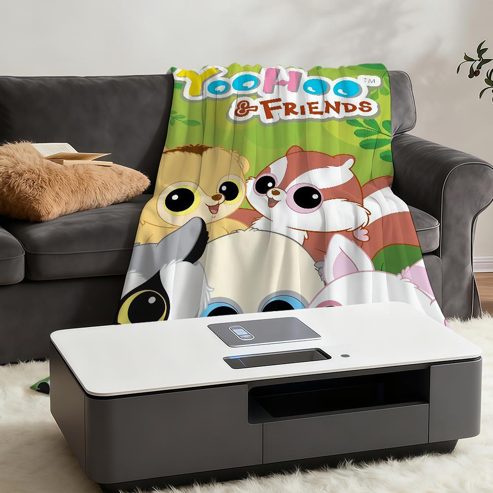 Cartoon Y-YooHooS And F-Friends Blanket Soft Warm Furry Throw Super Kids Toys Bed Sofa Car Cradle