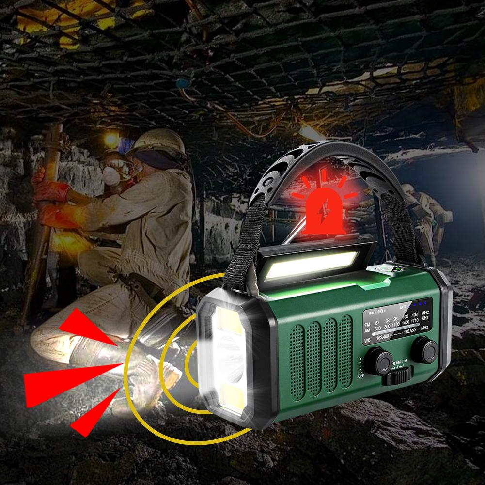 Hand Crank Emergency Radio 20000mAh Portable Weather Radio Solar Radio AM/FM Survival Radio for Outdoor Camping and Emergency