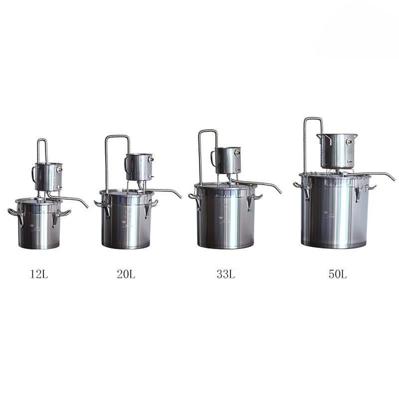 Stainless Steel Water Cup Distiller Household Alcohol Brandy Brewing Barrel Large Capacity DIY Pure Water Distillation Equipment