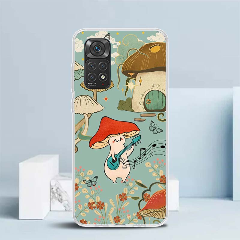 Weird Mushroom Psychedelic Soft Cover for Xiaomi Redmi Note 15 14 13 12 Pro Plus Phone Case 14S 11S 11T 11E 10S 10 4G Pattern Sh