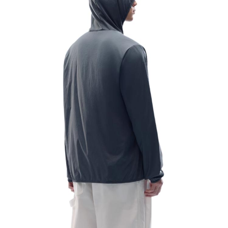 Anta Outdoor Series Sports Casual Simple Solid Color Hooded Breathable Sun Protection Jacket Men Jackets Gray 952527607-7