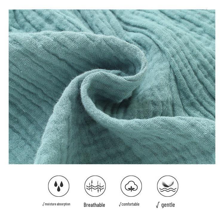 Children's Summer Cotton-Linen Shorts & Top Set - Baby Double-Layer Gauze, Loose Two-Piece Chinese Style