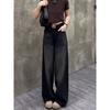 Autumn Winter High Waist Vintage Wide Leg Denim Pants Women Loose Casual All-match Straight Jeans Trousers