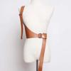 Irregular Design One-shoulder Strap Belt PU Leather Dress Cummerbunds Body Suspender  Autumn