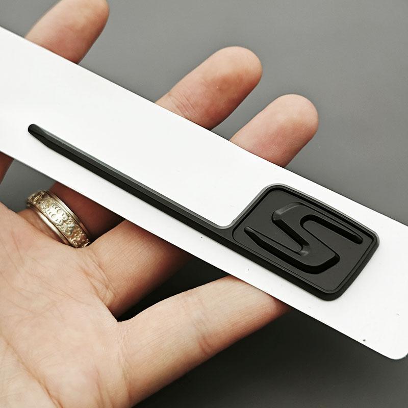 3D ABS Silver Yellow Black Logo S Badge Car Rear Trunk Emblem Sticker For Mercedes Benz AMG E63S GLC63S GLE63S GTS GT43S CLA45S
