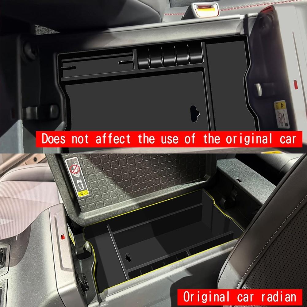 For TOYOTA RAV4 2026 Armrest Storage Box ABS Organizer with Silicone Protective Layer for Interior Center Console
