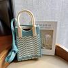1/2/5pcs Korean Fashion Heart Knitted Mini Handbag Women Mobile Phone Shoulder Bags Girls Chic Cute Outdoor Crossbody Small Bags