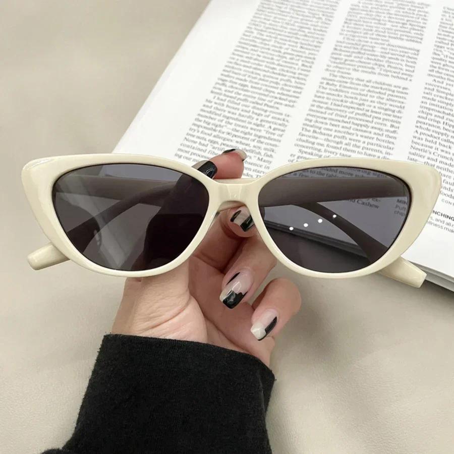 Female Retro Style Senior Sense Sunglasses Temperament Cat Eye Sunglasses Sun Protection UV400 Ocean Lenses Summer Eyewear