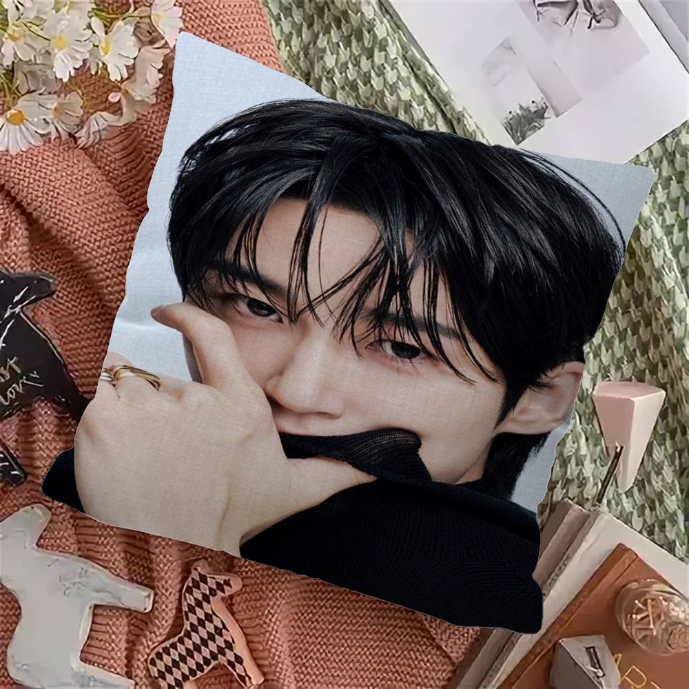 Funda de Almohada Modelo Actor Coreano B-Byeon Woo Seok Para Dormitorio Habitación Y Sala de Estar Sofá Funda de Cojín Decorativa