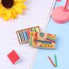 Playing House Dolls Accessories Miniature Color Pencil Dollhouse Decoration Doll Colorful Crayon
