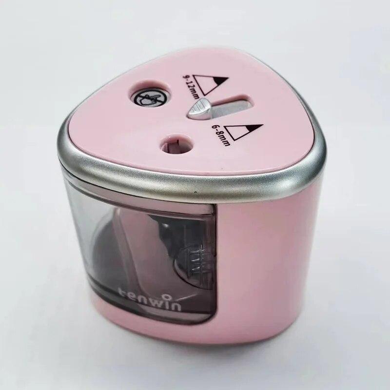 1pc Convenient Electric Double Hole Pencil Sharpener - Quick & Easy Sharpening for 6-12mm Pencils