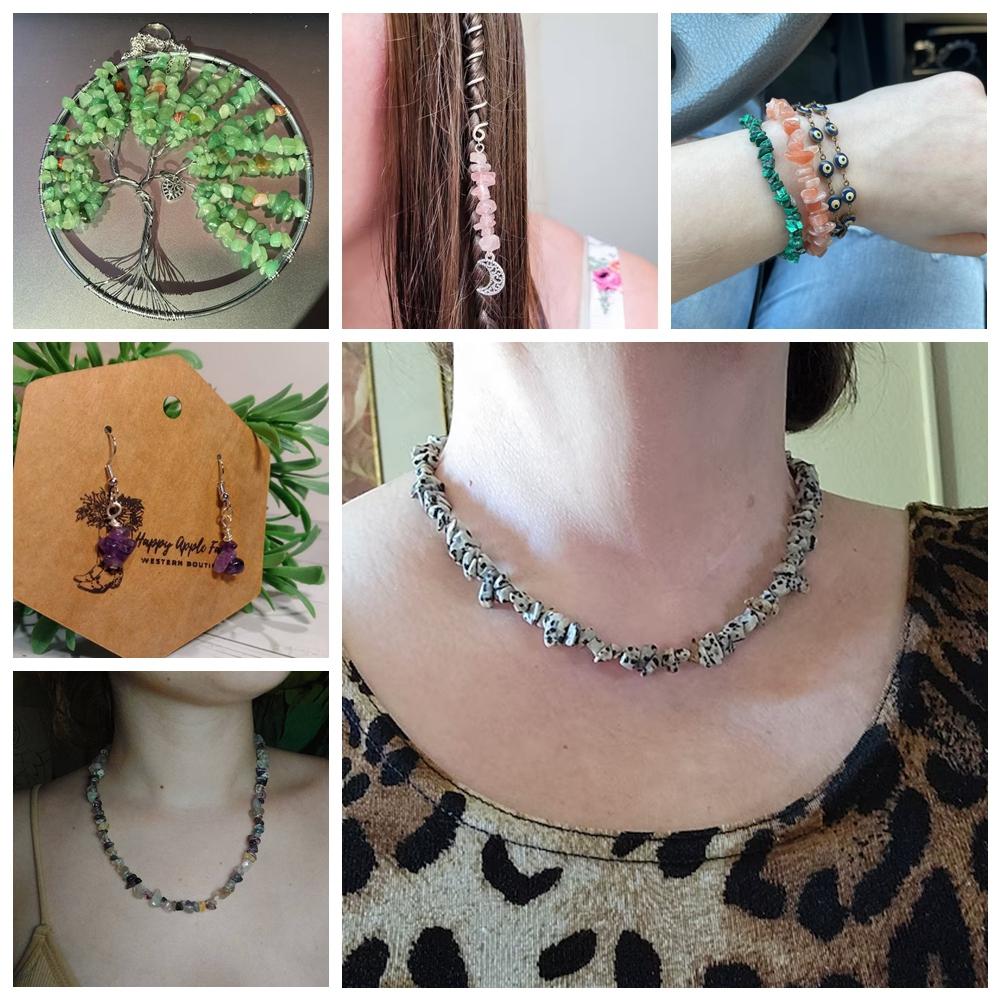 5-8MM Irregular Labradorite Chips Bead Amethysts Malachite Aquamarine Citrine Gravel Stone Beads For Jewelry Making Accessories