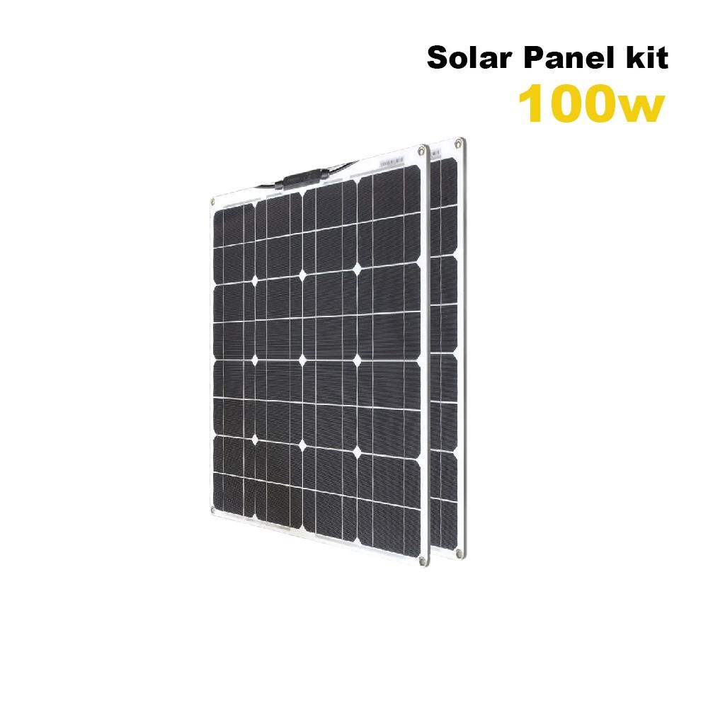 Venkovní monokrystalický 50W poloflexibilní solární panel Panel pro výrobu solární energie Fotovoltaický modul