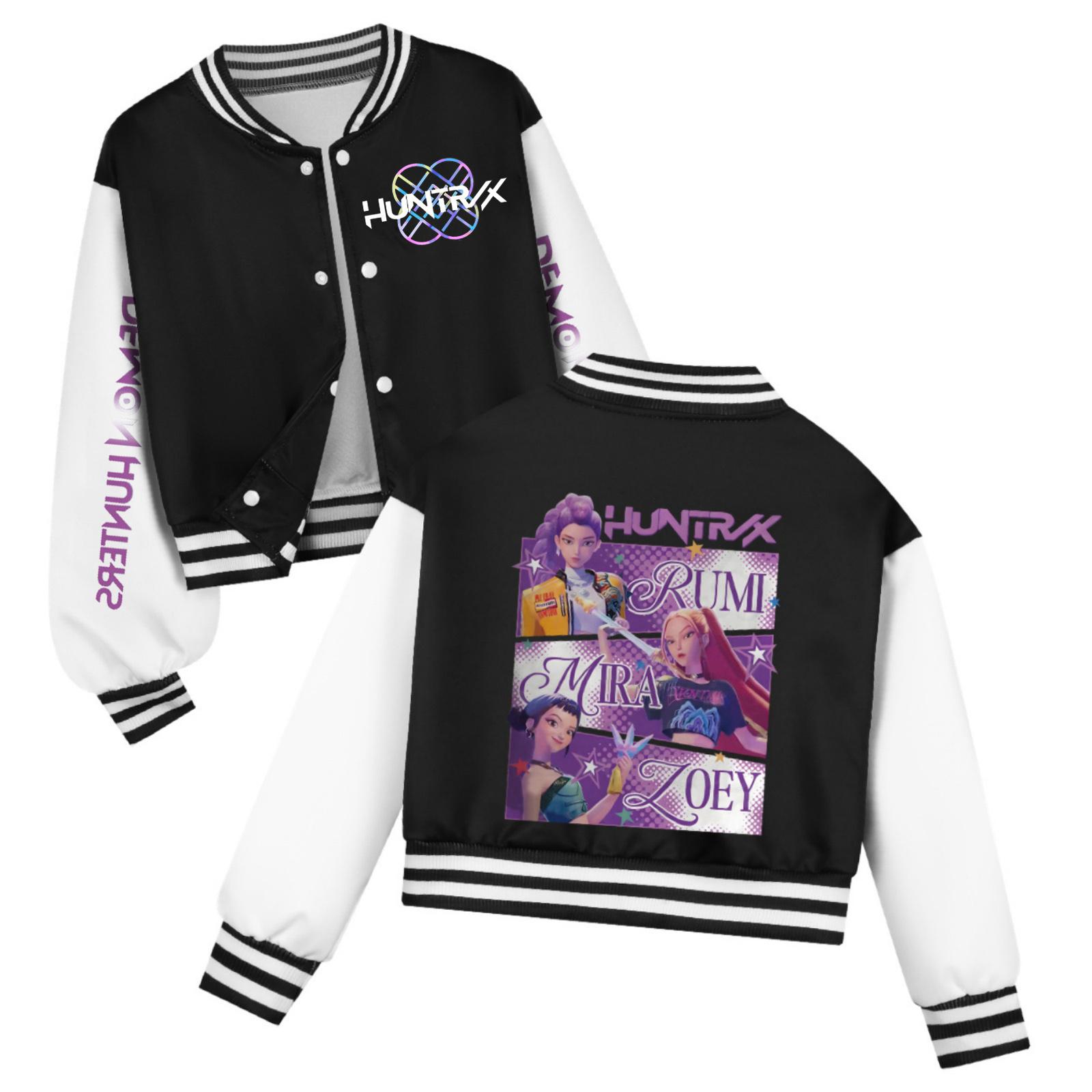 

Kids Long Sleeve Hooded Jacket Casual Fashion Cartoon Print Lightweight Outerwear for Children Boys and Girls Suitable for Daily Wear 110 чёрный