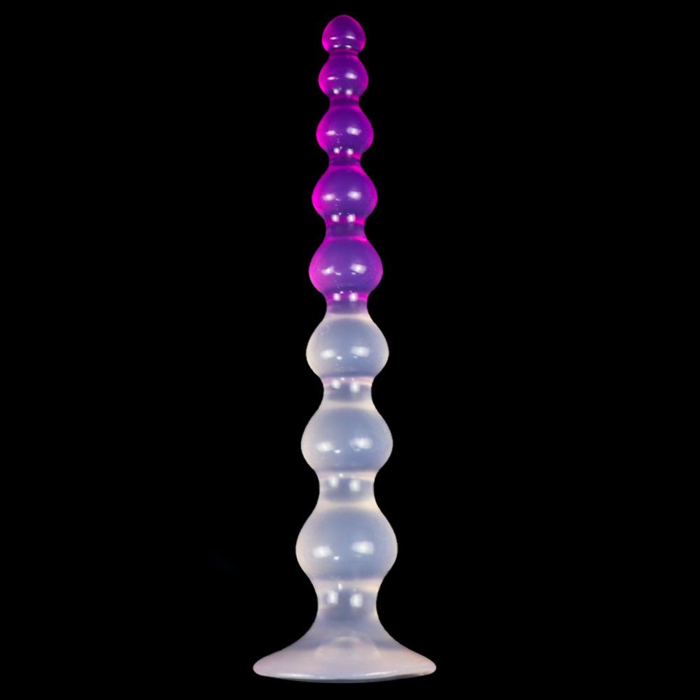 Transparent Colored Bead Anal Plug SM For Men And Women Large Suction Cup For Sexual Pleasure Anal Expansion Device Adult Toy