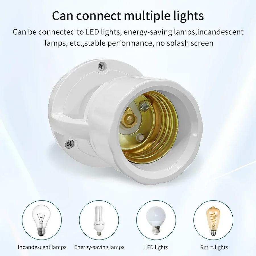 AC100-240V E27 Bulb Socket Converter with PIR Motion Sensor Ampoule LED E27 Lamp Base Intelligent Light Switch E27 Lamp Holder