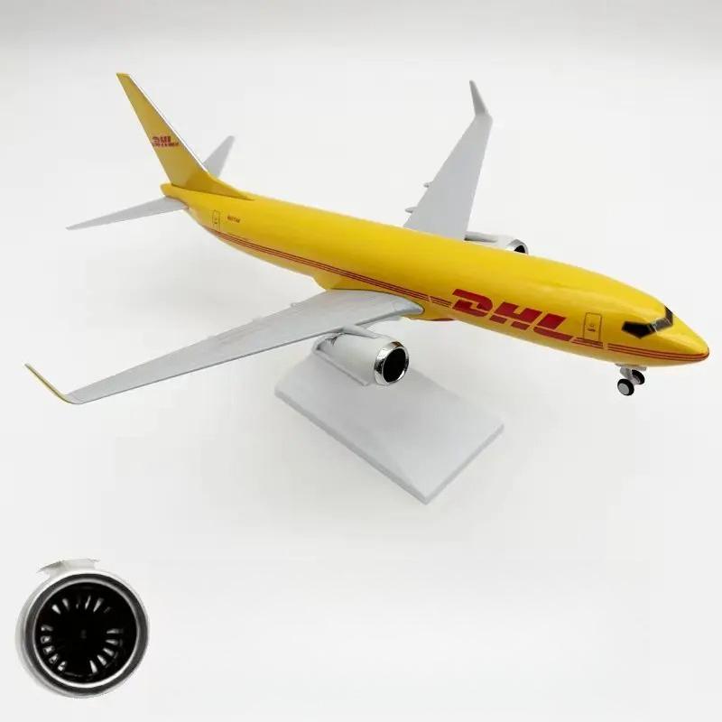 Scale 1/130 Plane Resin Display Boys Kids Airplane Model B737 DHL Cargo Aviation 737 Airlines 30cm  Aircraft Toy Diecast Gift