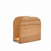 Wooden Tissue Box Holder Vertical Upright Rounded Rectangle Home Storage for
