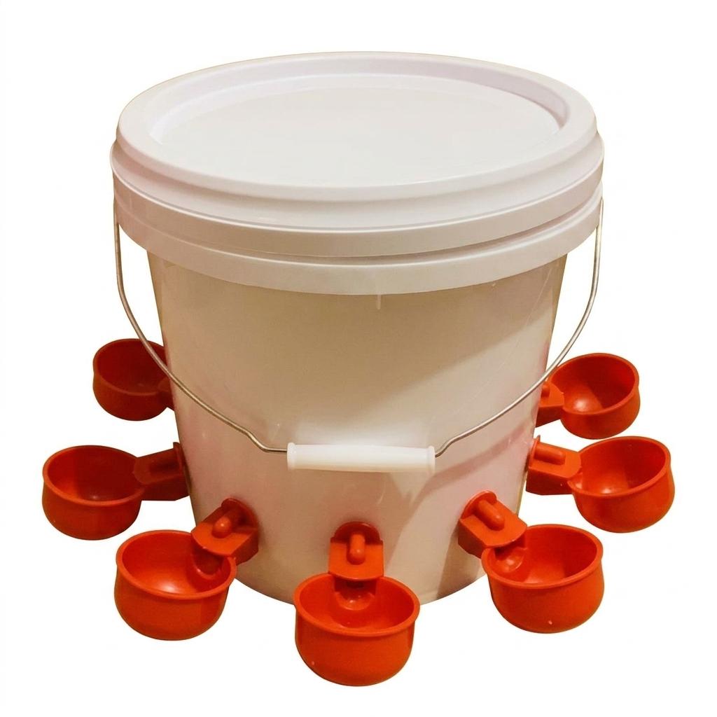 Automatic Chicken Water Dispenser, 9.1L Bucket Dispenser with